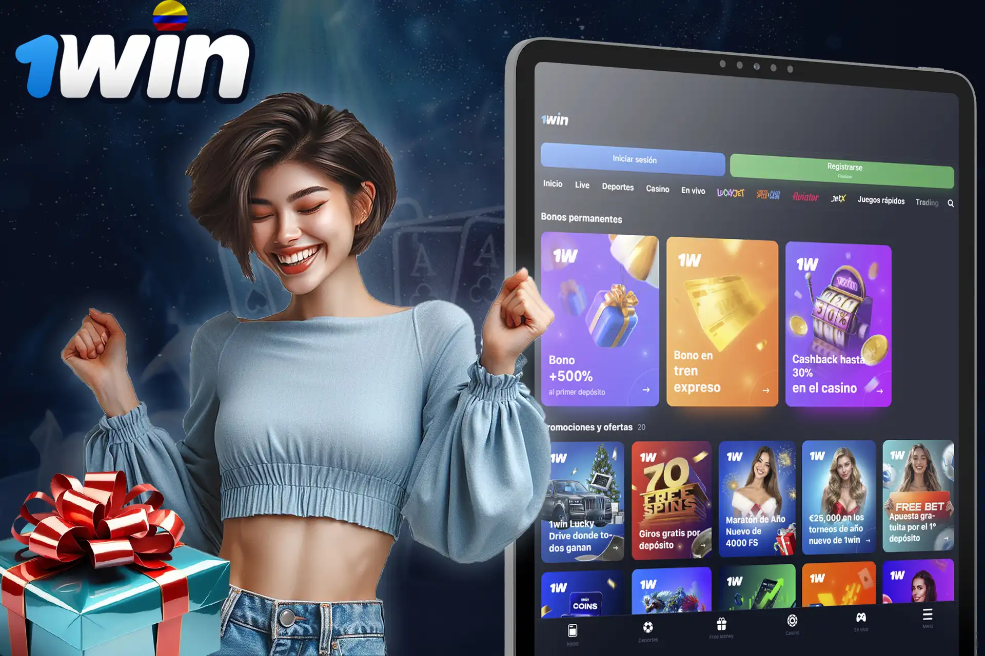 Consigue un montón de bonificaciones y promociones