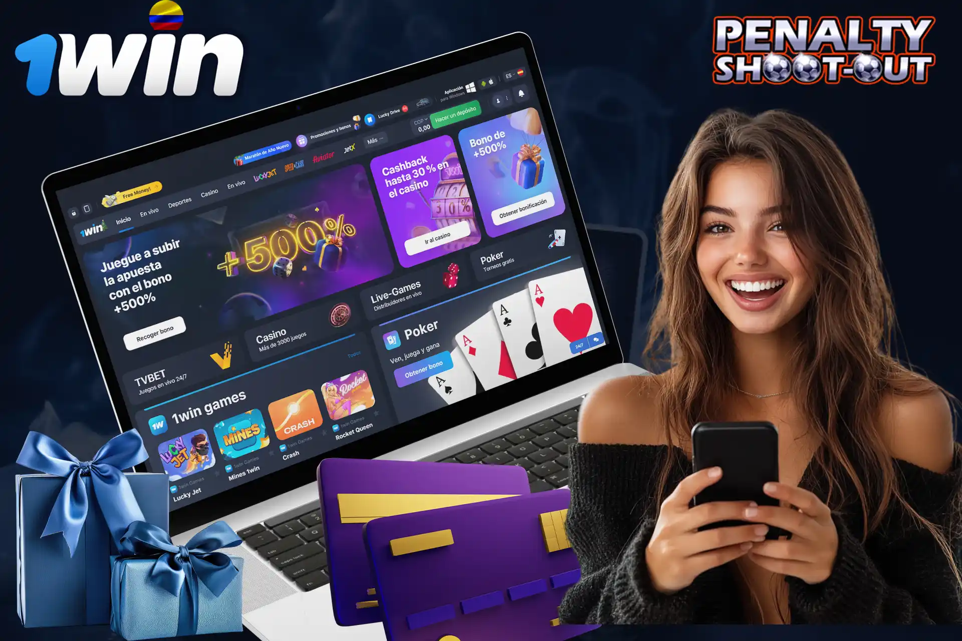 Consigue una bonificación jugando a Penalty Shoot Out