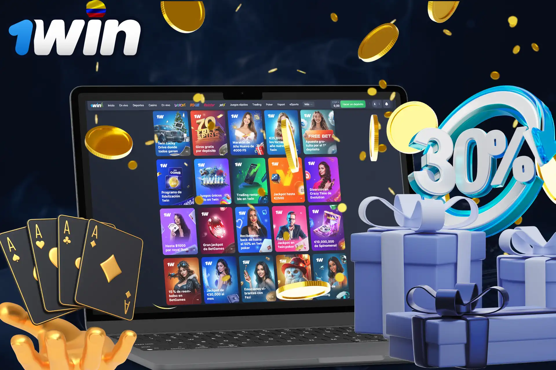 Muchos bonos y promociones en 1Win Casino