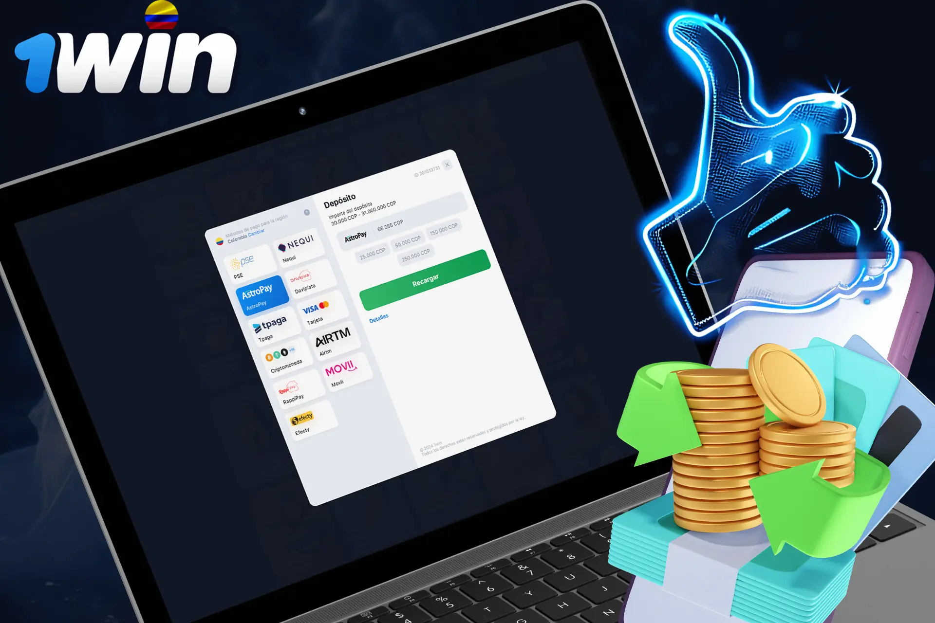 Diversos métodos de depósito y retirada