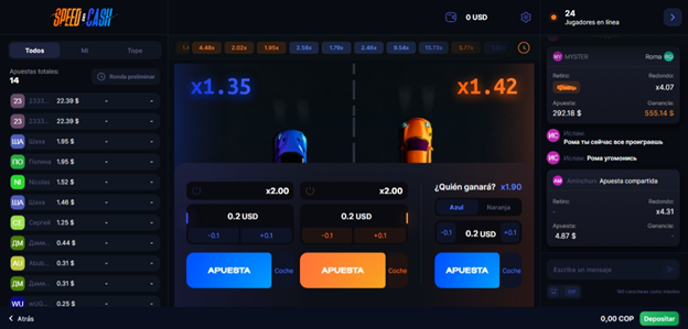 screenshot of Speed-n-Cash game