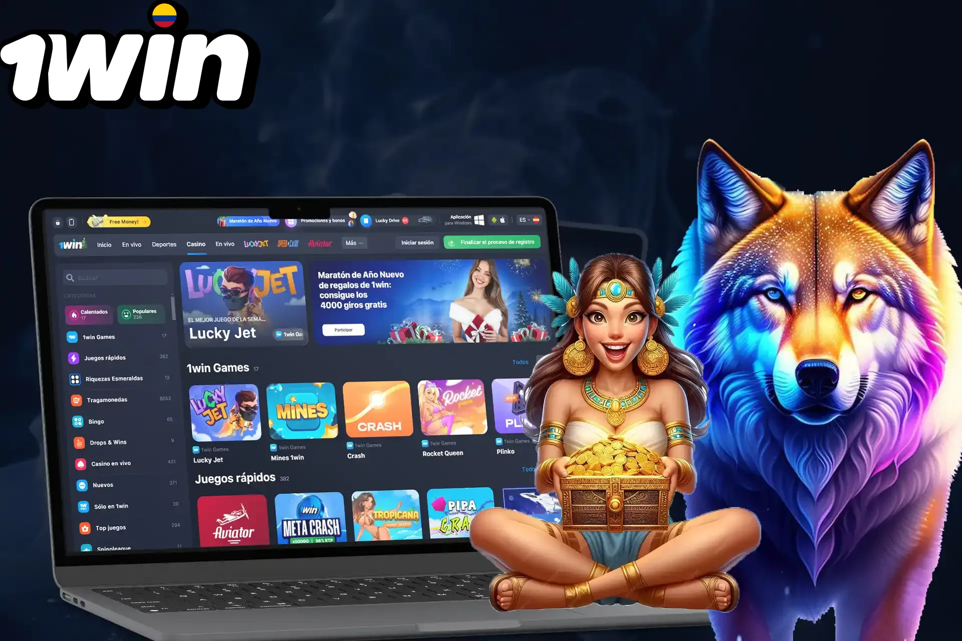 Muchos juegos emocionantes en 1Win Casino