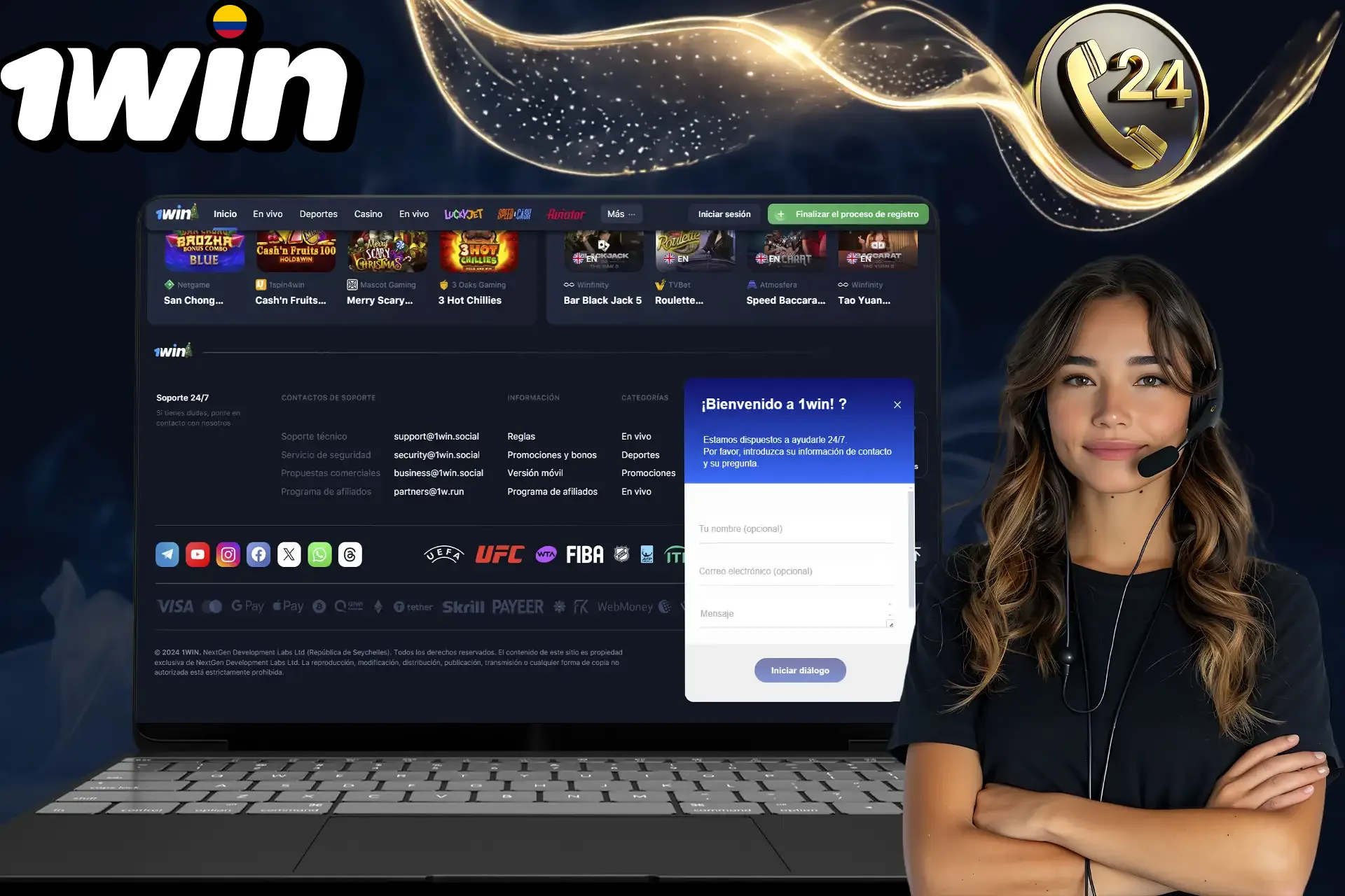 El equipo de asistencia responderá a cualquier pregunta o duda que pueda tener