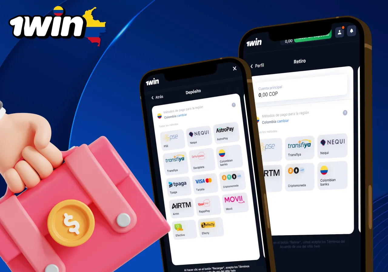 Métodos de pago y depósito para Pump It en Colombia.